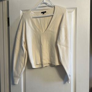 Dynamite Luca Puff Sleeve V neck Sweater